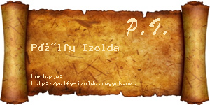 Pálfy Izolda névjegykártya